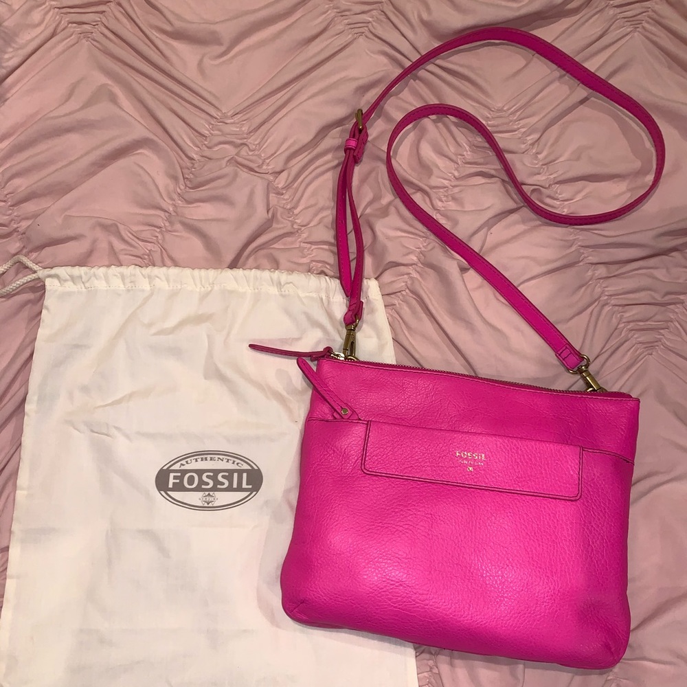 Hot pink Fossil purse